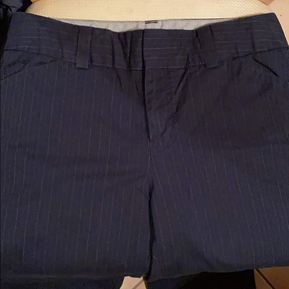 Navy Gap stretch pinstriped ankle trouser pant